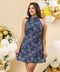 Halter Neck Loose Fitted Flared Dress